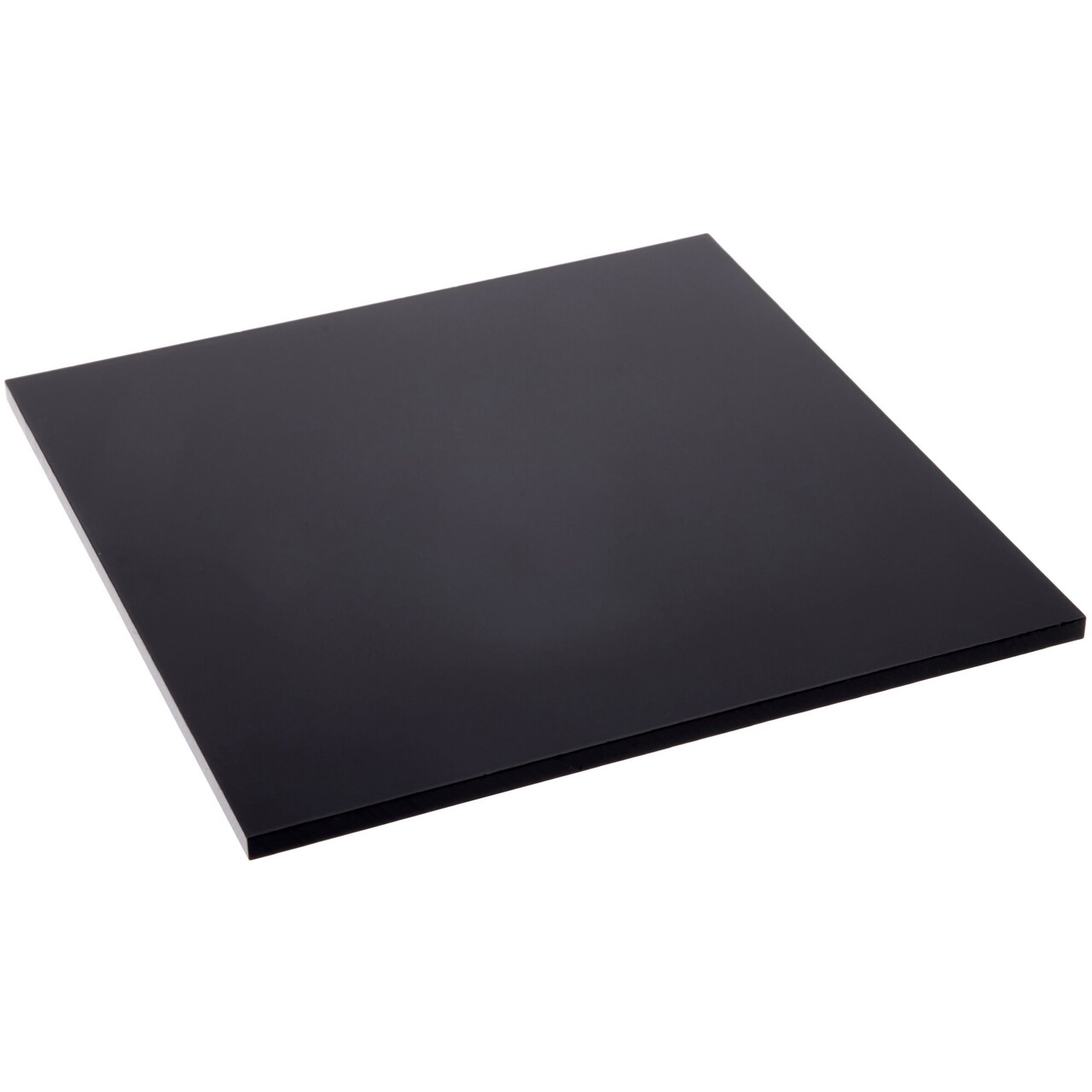 Plymor Black Acrylic Square Standard-Edge Display Base, 7" W x 7" D x 0.25" H